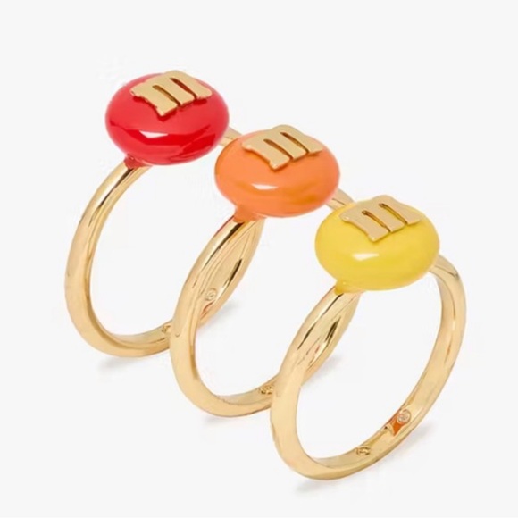 Kate Spade M&M's X Stacking Ring Set. NWOT - Picture 1 of 6